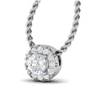 Load image into Gallery viewer, 0.30.cts Solitaire Platinum Halo Diamond Pendant for Women JL PT P PF6135 - A   Jewelove.US
