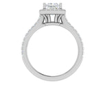 Load image into Gallery viewer, 1 Carat Princess Cut Solitaire Square Halo Diamond Shank Platinum Ring JL PT RH PR 130   Jewelove.US
