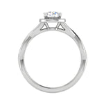 Load image into Gallery viewer, 0.50 cts Solitaire Halo Diamond Platinum Ring JL PT RH RD 209   Jewelove.US
