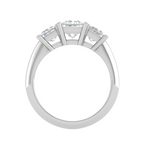 Load image into Gallery viewer, 0.50cts. Princess Cut Solitaire with Diamond Platinum Ring JL PT R3 RD 131   Jewelove.US
