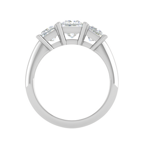 0.50cts. Princess Cut Solitaire with Diamond Platinum Ring JL PT R3 RD 131   Jewelove.US