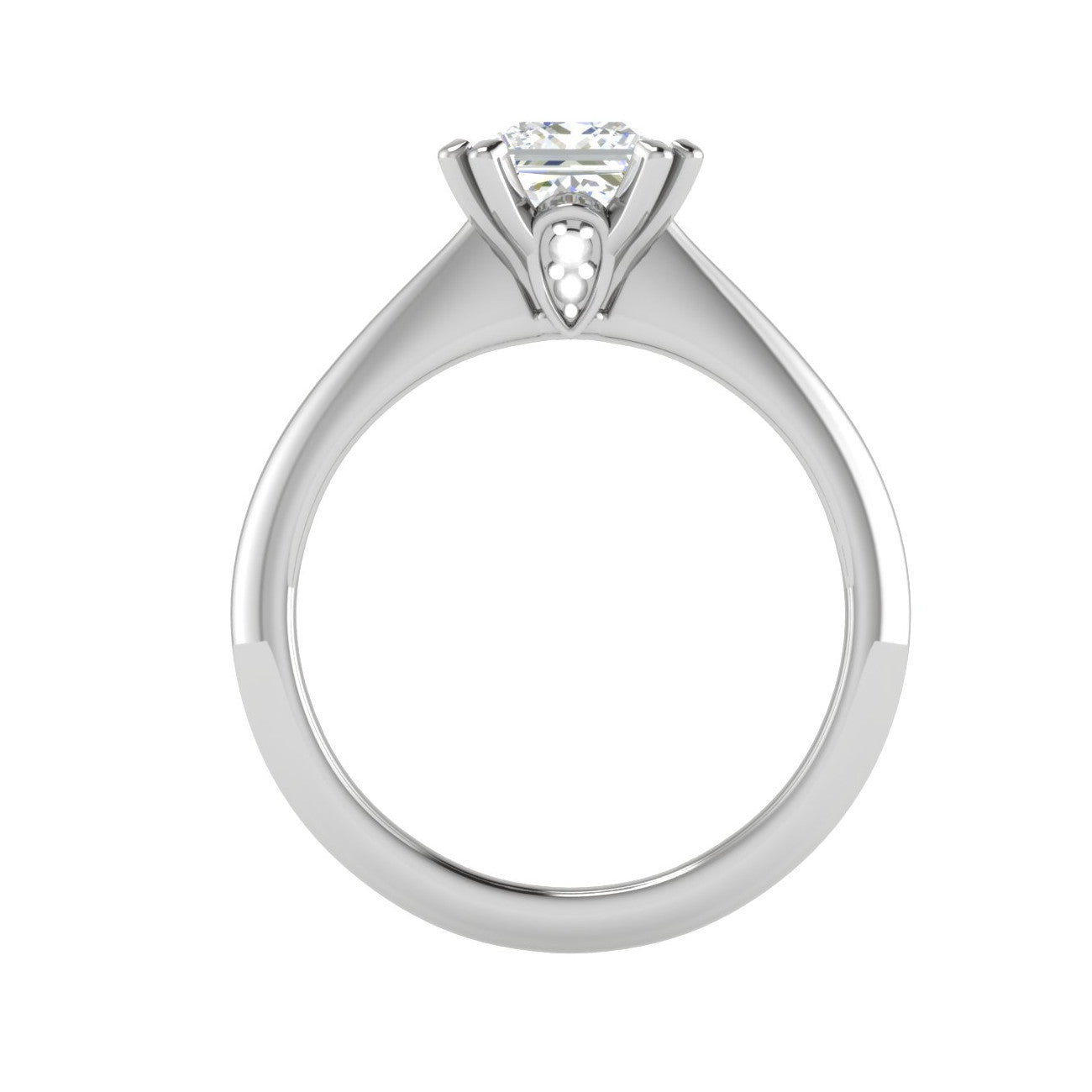 1.00 cts Princess Cut Solitaire Platinum Diamonds Ring JL PT RS PR 120   Jewelove.US