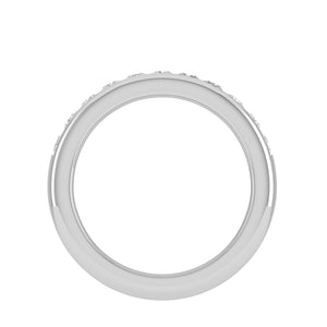10 Pointer Half Eternity Platinum Princess cut Diamonds Ring for Women JL PT WB PR 114   Jewelove