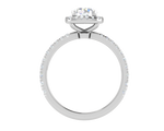 Load image into Gallery viewer, 0.70 cts Solitaire with Square Halo Diamond Shank Platinum Ring JL PT RH RD 108   Jewelove.US
