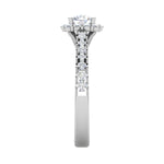 Load image into Gallery viewer, 0.50 cts Halo Diamond Shank Solitaire Platinum Ring JL PT RH RD 143   Jewelove.US
