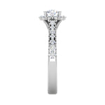 Load image into Gallery viewer, 0.50 cts Halo Diamond Shank Solitaire Platinum Ring JL PT RH RD 143   Jewelove.US
