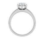 Load image into Gallery viewer, 0.50 cts Princess Cut Solitaire Halo Diamond Shank Platinum Ring JL PT RH PR 293   Jewelove.US
