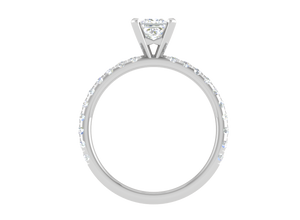 0.50cts Princess Cut Solitaire Platinum Diamond Ring JL PT RC AS 236   Jewelove.US