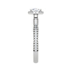 Load image into Gallery viewer, 0.50 cts Solitaire Halo Diamond Shank Platinum Ring JL PT RH RD 222   Jewelove.US
