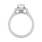 Load image into Gallery viewer, 0.70 cts Solitaire Square Halo Diamond Shank Platinum Ring JL PT RH RD 146   Jewelove.US
