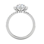 Load image into Gallery viewer, 0.50 cts Solitaire Halo Diamond Shank Platinum Ring JL PT RH RD 228   Jewelove.US
