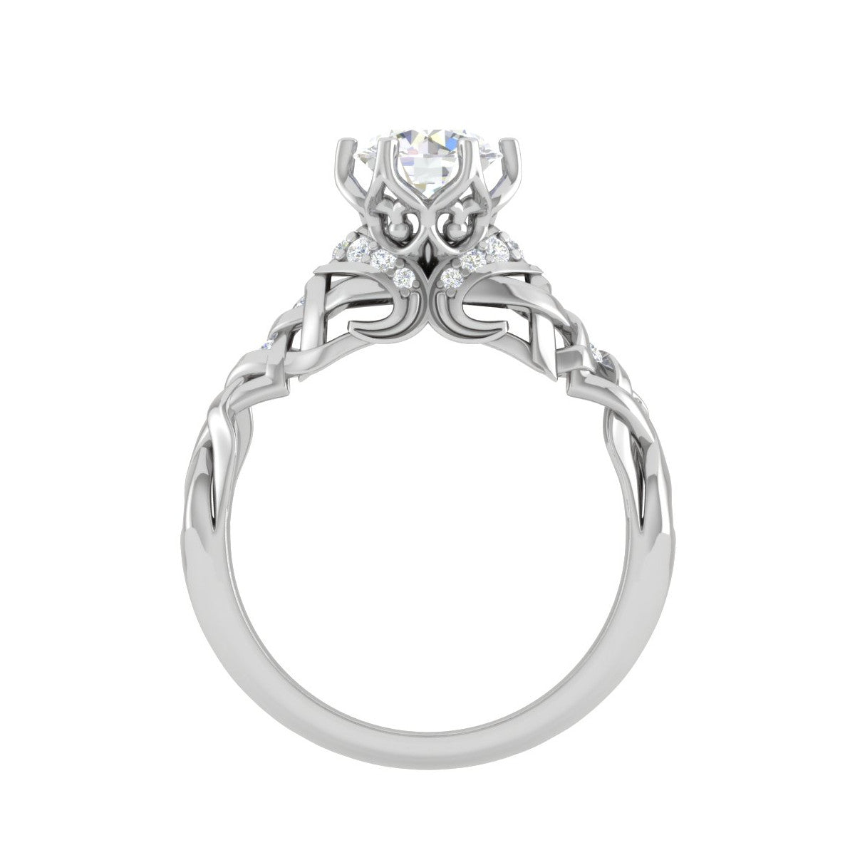 Designer 0.30 cts Solitaire Diamond Platinum Ring for Women JL PT RV RD 115   Jewelove