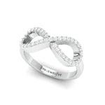 Load image into Gallery viewer, Platinum Infinity Ring with Diamonds for Women JL PT 968  VVS-GH Jewelove.US
