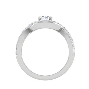 0.30 cts Solitaire Diamond Twisted Shank Platinum Ring JL PT RV RD 158   Jewelove