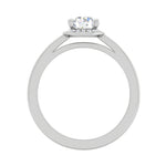 Load image into Gallery viewer, 0.50 cts Solitaire Halo Diamond Shank Platinum Ring JL PT RH RD 205   Jewelove.US
