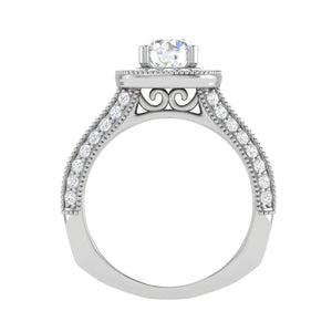 0.30 cts. Solitaire Halo Platinum Split Shank Engagement Ring JL PT WB5982E   Jewelove