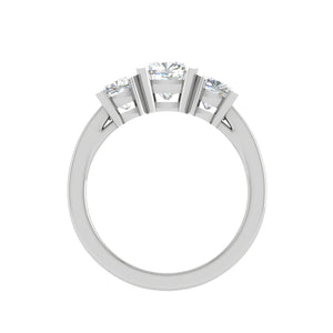 0.50cts. Cushion Solitaire Diamond Platinum Ring JL PT R3 CU 133   Jewelove.US