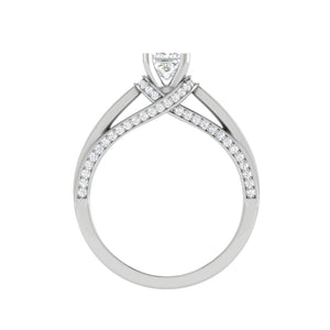 0.30 cts. Princess Cut Diamond Split Shank Platinum Solitaire Engagement Ring JL PT RP PR 206   Jewelove.US