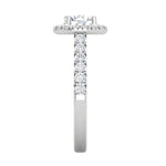 Load image into Gallery viewer, 0.70cts Solitaire Halo Diamond Shank Platinum Diamond Ring JL PT RH RD 161   Jewelove.US

