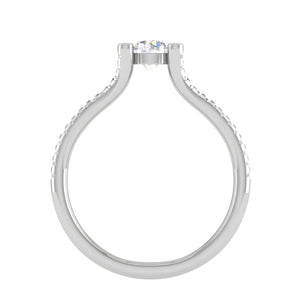 0.30 cts Solitaire Diamond Split Shank Platinum Ring JL PT RP RD 181   Jewelove.US