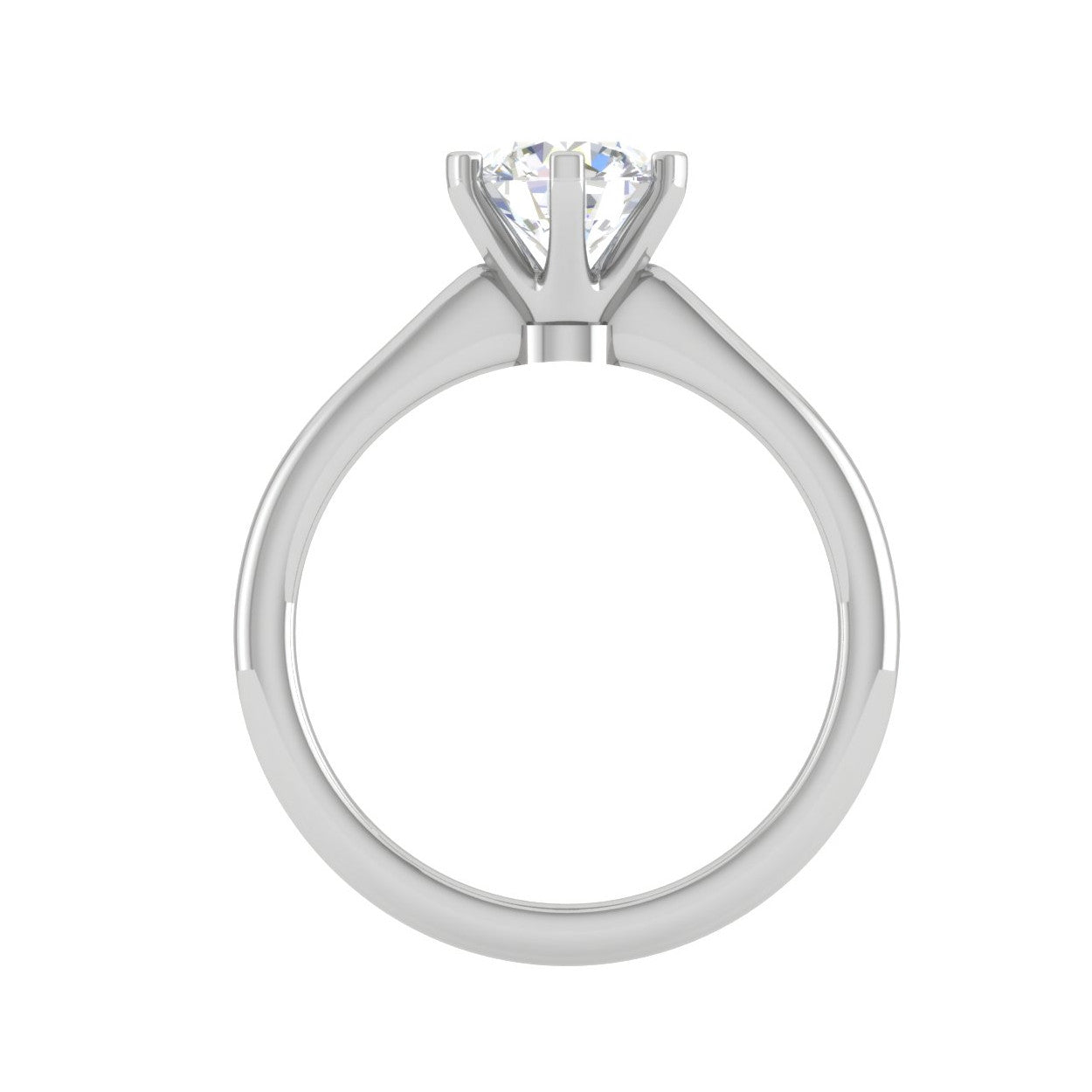 1 Carat Solitaire 6 Prong Platinum Ring JL PT RS RD 103   Jewelove.US