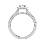 Load image into Gallery viewer, 0.50 cts Solitaire Halo Diamond Split Shank Platinum Ring JL PT RH RD 226   Jewelove.US
