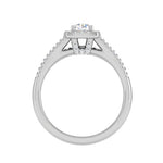 Load image into Gallery viewer, 0.30 cts Solitaire Square Halo Diamond Split Shank Platinum Ring JL PT MHD278   Jewelove.US
