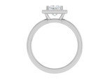 Load image into Gallery viewer, 1 Carat Princess Cut Solitaire Square Halo Diamond Platinum Ring JL PT RH PR 165   Jewelove.US
