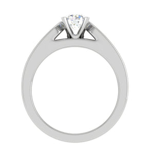 0.30 cts Solitaire Diamond Shank Platinum Ring JL PT RC RD 112   Jewelove.US