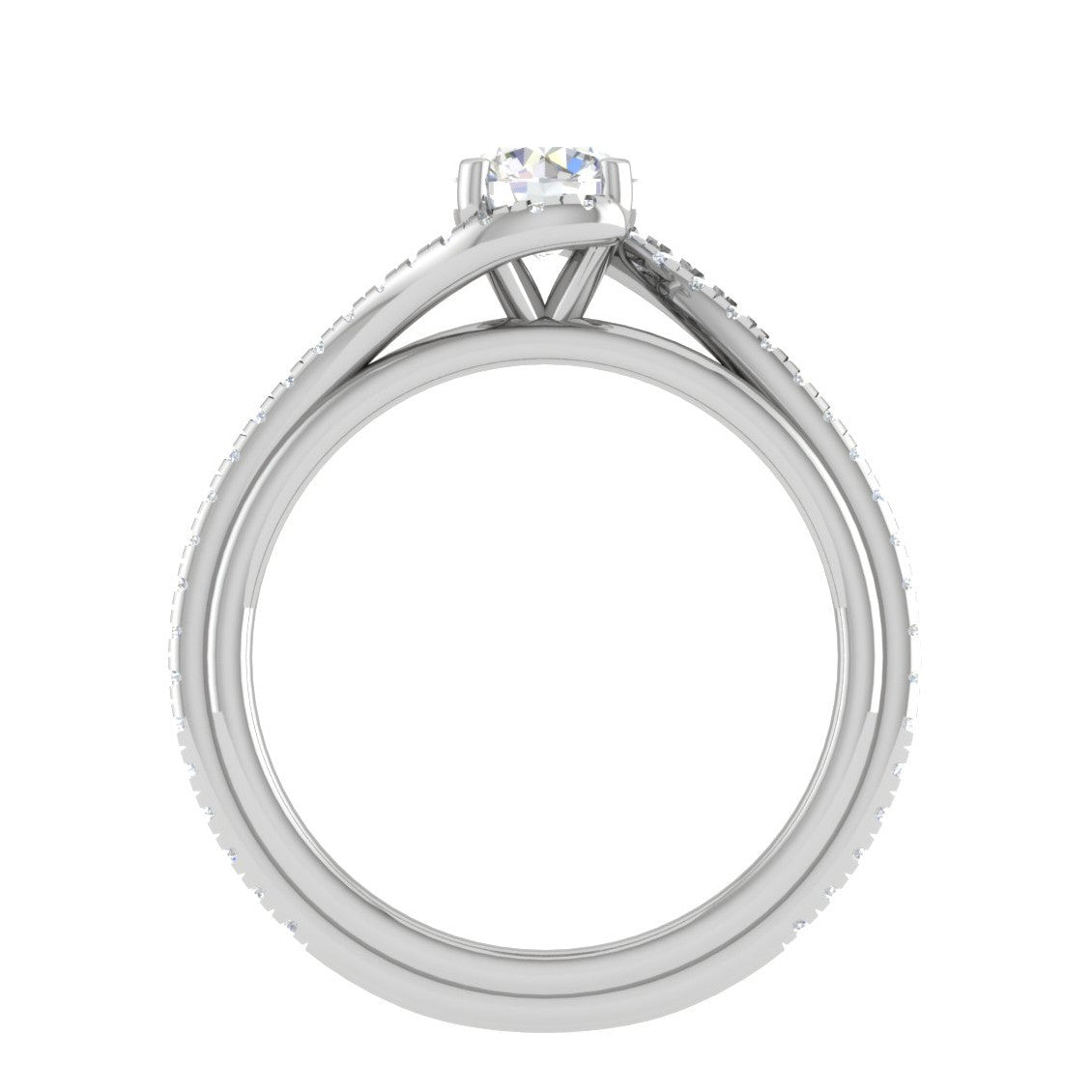 0.30 cts Solitaire Diamond Split Shank Platinum Ring JL PT RP RD 175   Jewelove.US
