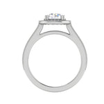 Load image into Gallery viewer, 0.70 cts Halo Diamond Shank Solitaire Platinum Ring JL PT RH RD 150   Jewelove.US
