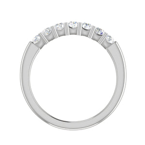 5 Pointer Platinum Sevan Diamond Ring for Women JL PT WB RD 127   Jewelove