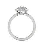 Load image into Gallery viewer, 0.50 cts Solitaire Double Halo Diamond Shank Platinum Ring JL PT RH RD 257   Jewelove.US
