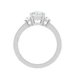 0.70cts Emerald Cut Solitaire Diamond Platinum Ring JL PT RETSS1241   Jewelove.US