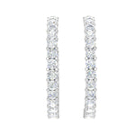 Load image into Gallery viewer, Platinum Diamond Hoop Bali Earrings for Women JL PT E DH RD 109  VVS-GH Jewelove.US

