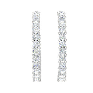 Platinum Diamond Hoop Bali Earrings for Women JL PT E DH RD 109  VVS-GH Jewelove.US