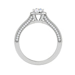 Load image into Gallery viewer, 0.50 cts Solitaire Halo Diamond Shank Platinum Ring JL PT RH RD 207   Jewelove.US
