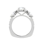 Load image into Gallery viewer, 0.50cts Solitaire Platinum Halo Diamond Shank Ring JL PT REHS1603   Jewelove.US
