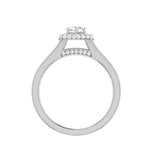 Load image into Gallery viewer, 0.30 cts. Cushion Solitaire Double Halo Split Shank Platinum Ring JL PT RH CU 252   Jewelove.US
