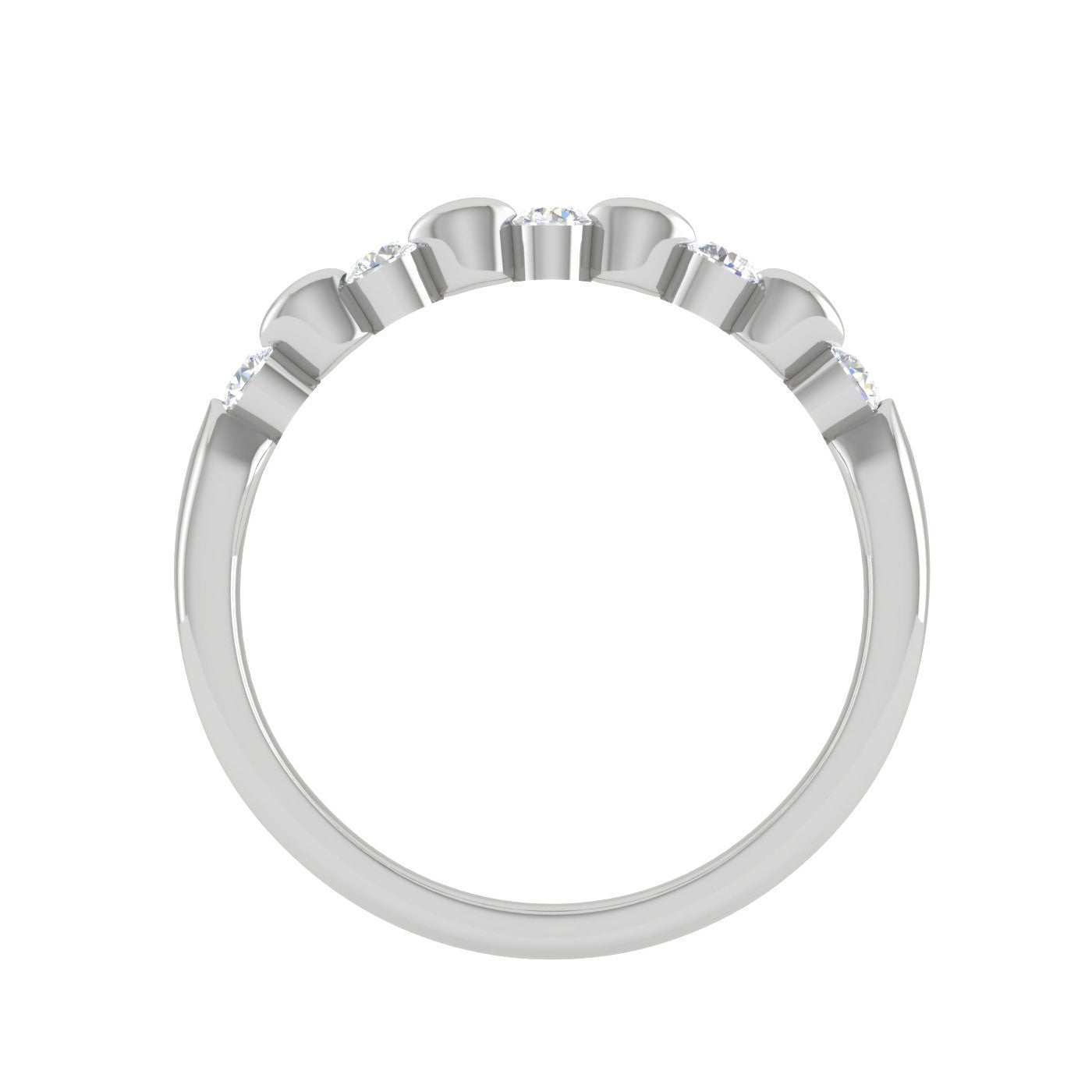 5 Diamond Platinum Ring for Women JL PT WB RD 148   Jewelove