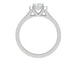 Load image into Gallery viewer, 0.50 cts Cushion Solitaire Platinum Halo Diamond Split Shank Ring JL PT RH CU 288   Jewelove.US
