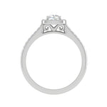 Load image into Gallery viewer, 0.30 cts. Cushion Solitaire Halo Diamond Shank Platinum Ring JL PT RH AS 294   Jewelove.US
