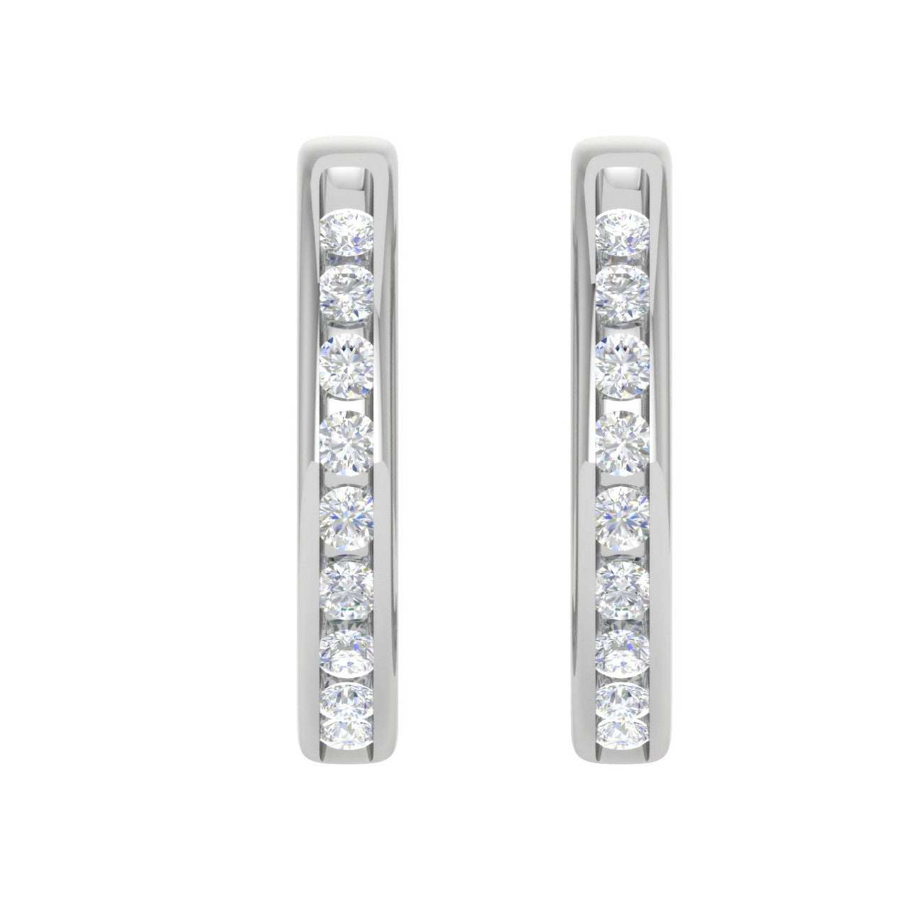 Platinum Diamond Earrings JL PT E DH OV 105   Jewelove.US