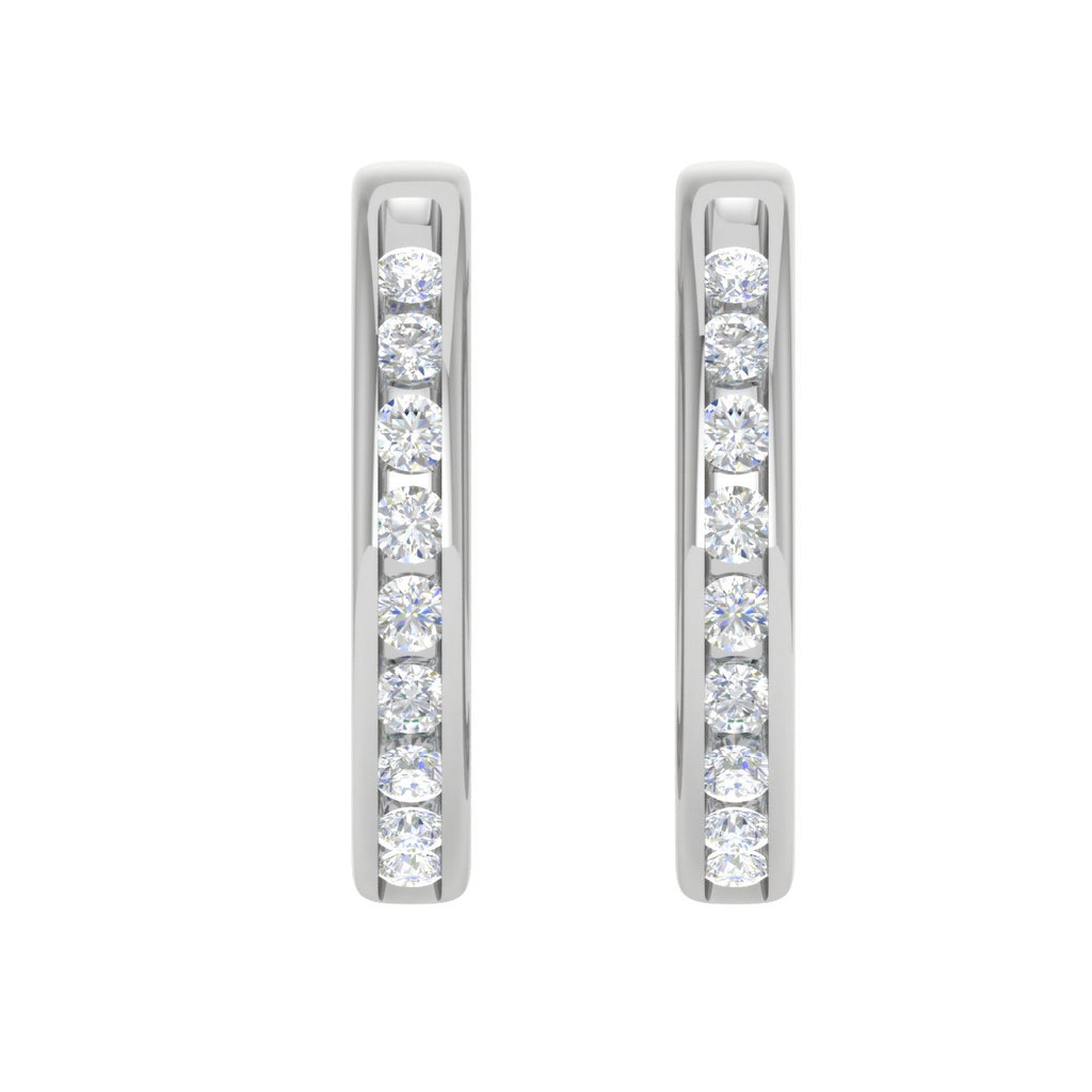 Platinum Diamond Earrings JL PT E DH OV 105   Jewelove.US