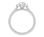 Load image into Gallery viewer, 0.70 cts Solitaire Halo Diamond Shank Platinum Ring JL PT RH RD 109   Jewelove.US
