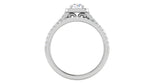 Load image into Gallery viewer, 0.50 cts Platinum Solitaire Square Halo Split Ring for Women JL PT RH RD 300   Jewelove
