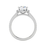 Load image into Gallery viewer, 0.70cts Solitaire Halo Diamond Shank Platinum Ring JL PT REHS1480   Jewelove.US
