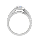 Load image into Gallery viewer, 0.50cts Solitaire Halo Diamond Split Shank Platinum Ring JL PT TR1639M   Jewelove.US
