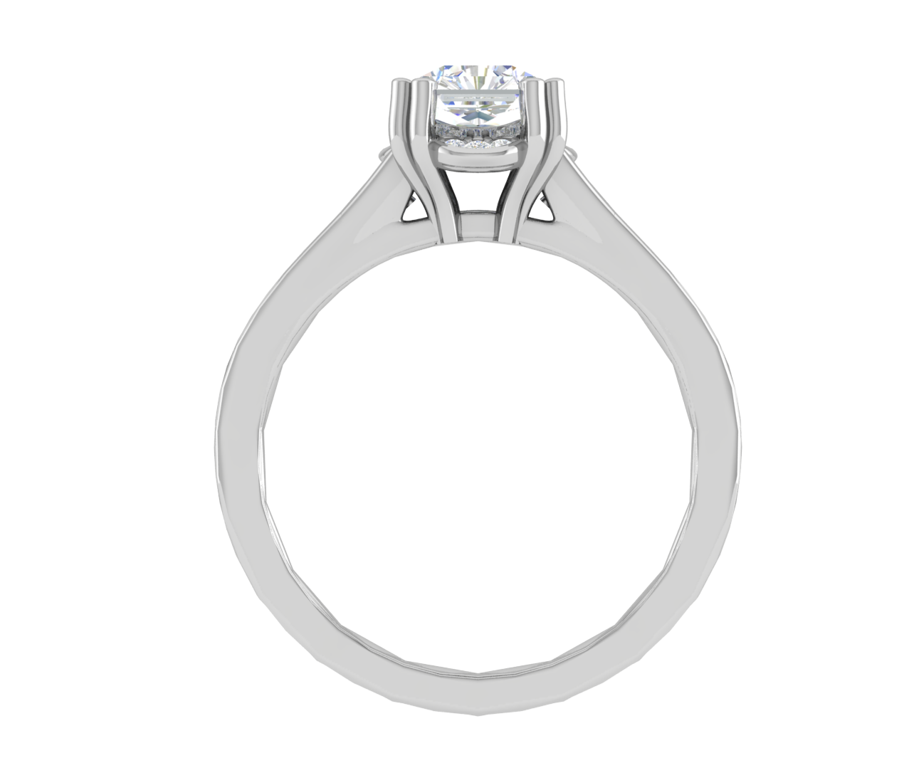 1 Carat Solitaire Platinum Diamond Shank Ring JL PT RH RD 100   Jewelove.US