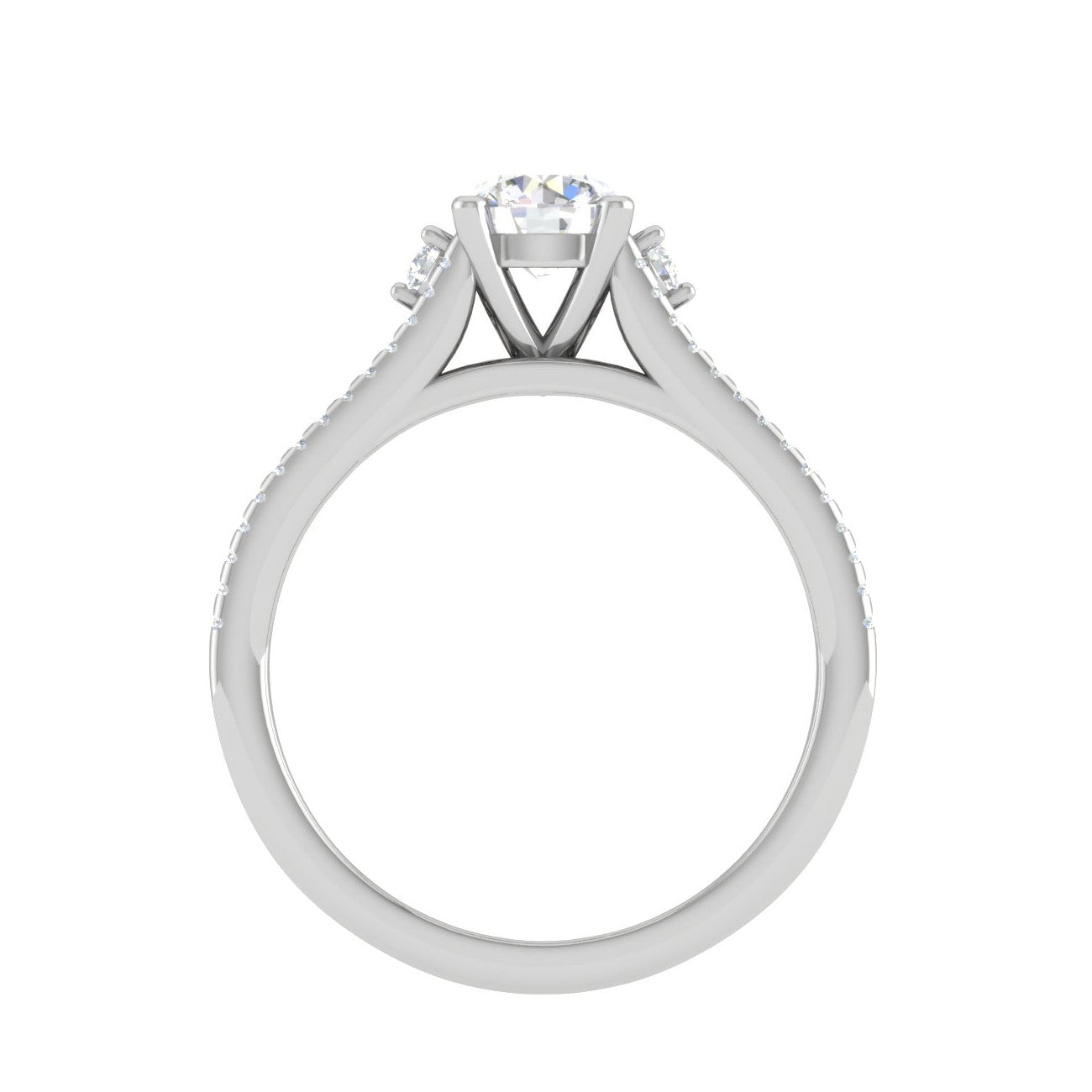 0.30cts Diamond Split Shank Solitaire Platinum Ring JL PT M00245   Jewelove.US